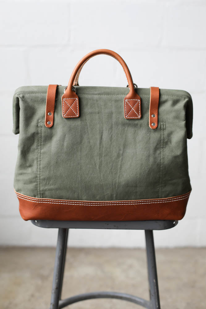 WWII era Salvaged Canvas Carryall