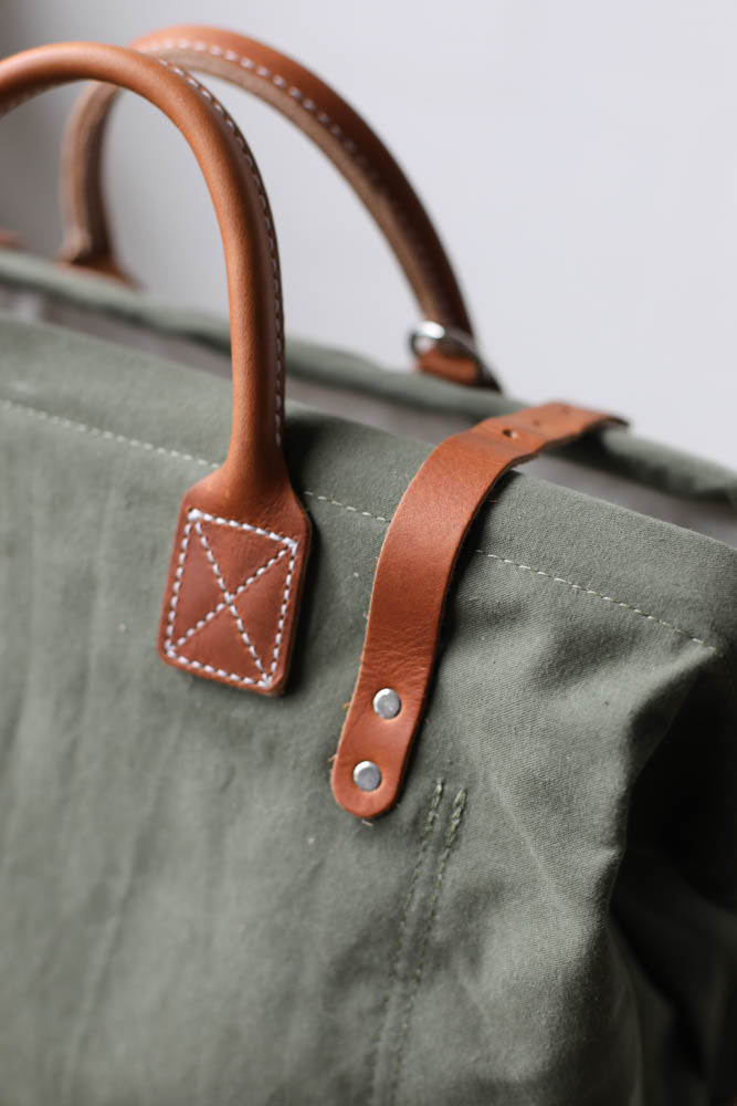 WWII era Salvaged Canvas Carryall