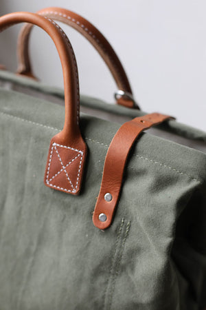 WWII era Salvaged Canvas Carryall