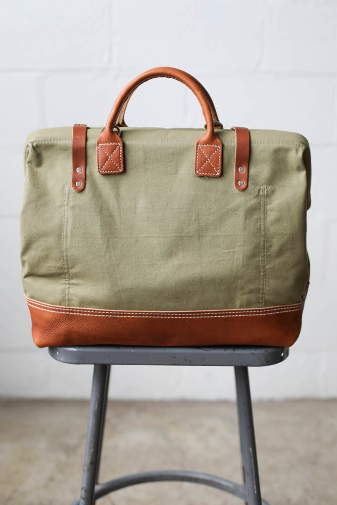 WWII era Salvaged Canvas Carryall