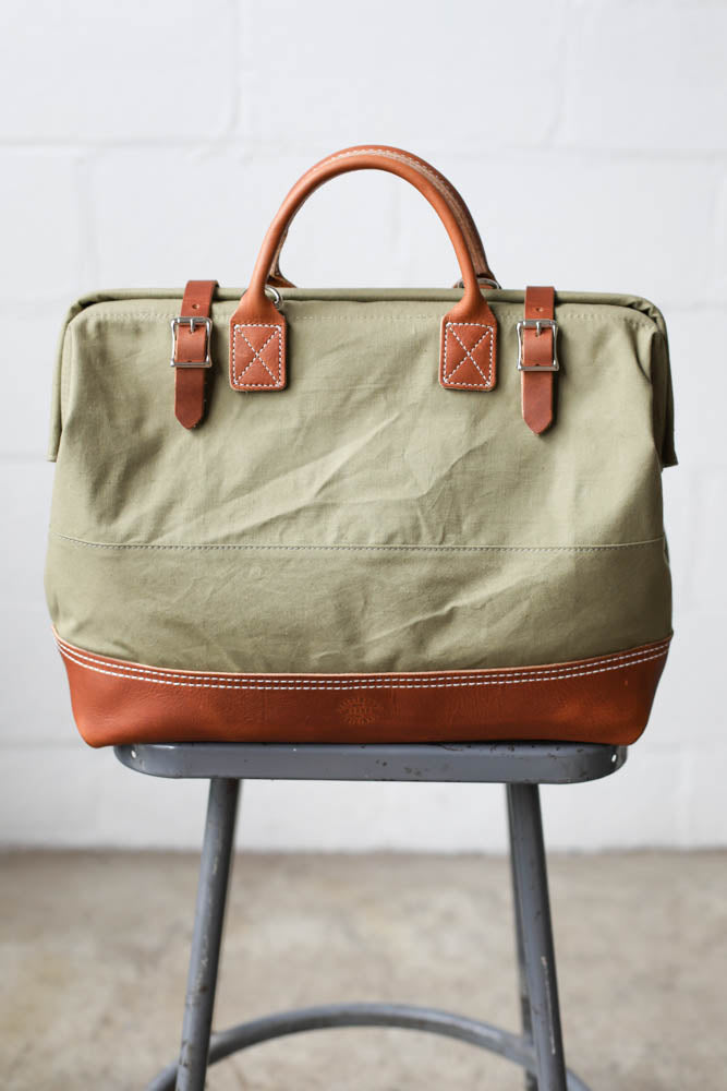 WWII era Salvaged Canvas Carryall