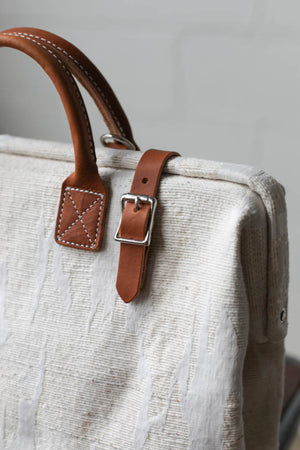 1950's era Salvaged Woven Fabric Carryall