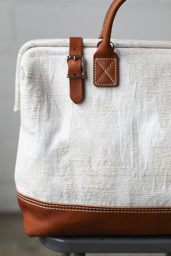 1950's era Salvaged Woven Fabric Carryall