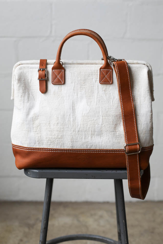 1950's era Salvaged Woven Fabric Carryall