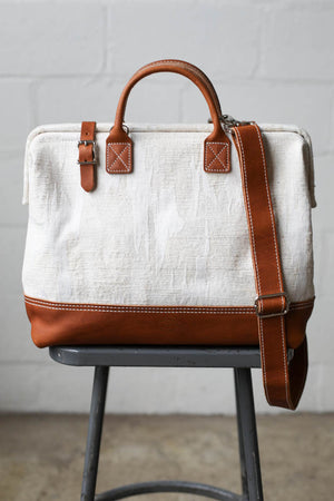 1950's era Salvaged Woven Fabric Carryall