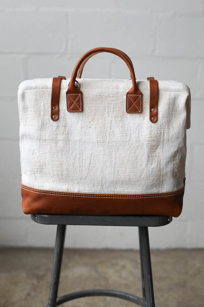 1950's era Salvaged Woven Fabric Carryall