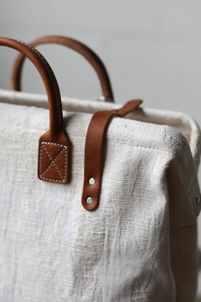 1950's era Salvaged Woven Fabric Carryall