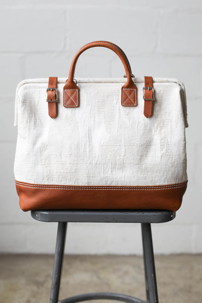 1950's era Salvaged Woven Fabric Carryall