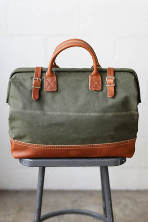 WWII era Salvaged Canvas Carryall
