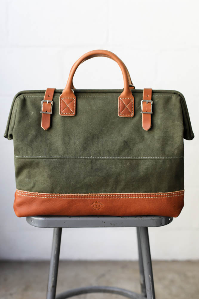 WWII era Salvaged Canvas Carryall
