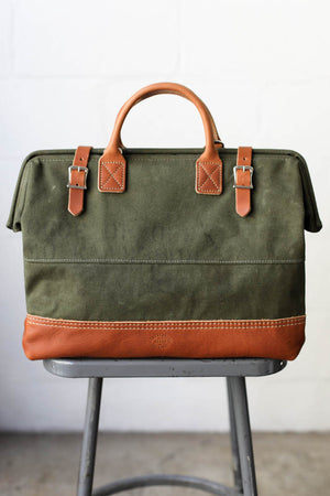 WWII era Salvaged Canvas Carryall