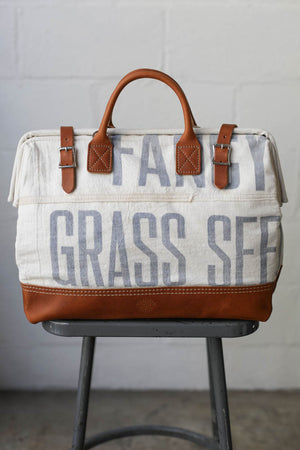 1940's era Salvaged Canvas Carryall