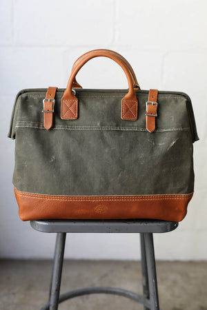 WWII era Salvaged Canvas Carryall