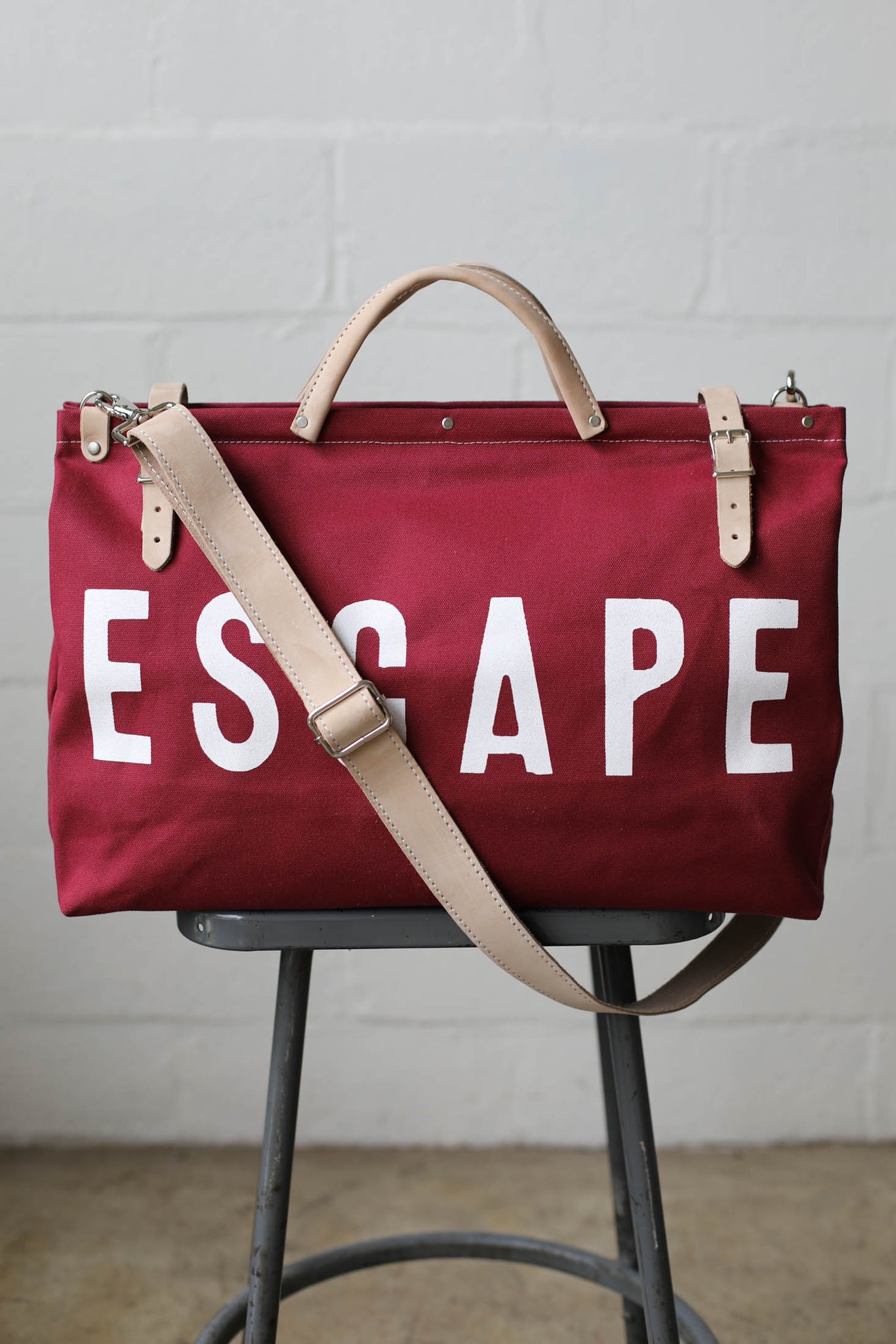 LIMITED EDITION - Forestbound ESCAPE Canvas Utility Bag in Cranberry