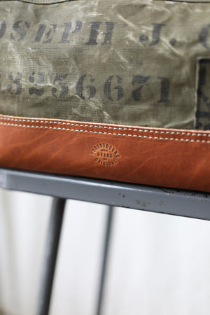 WWII era Salvaged Canvas Carryall