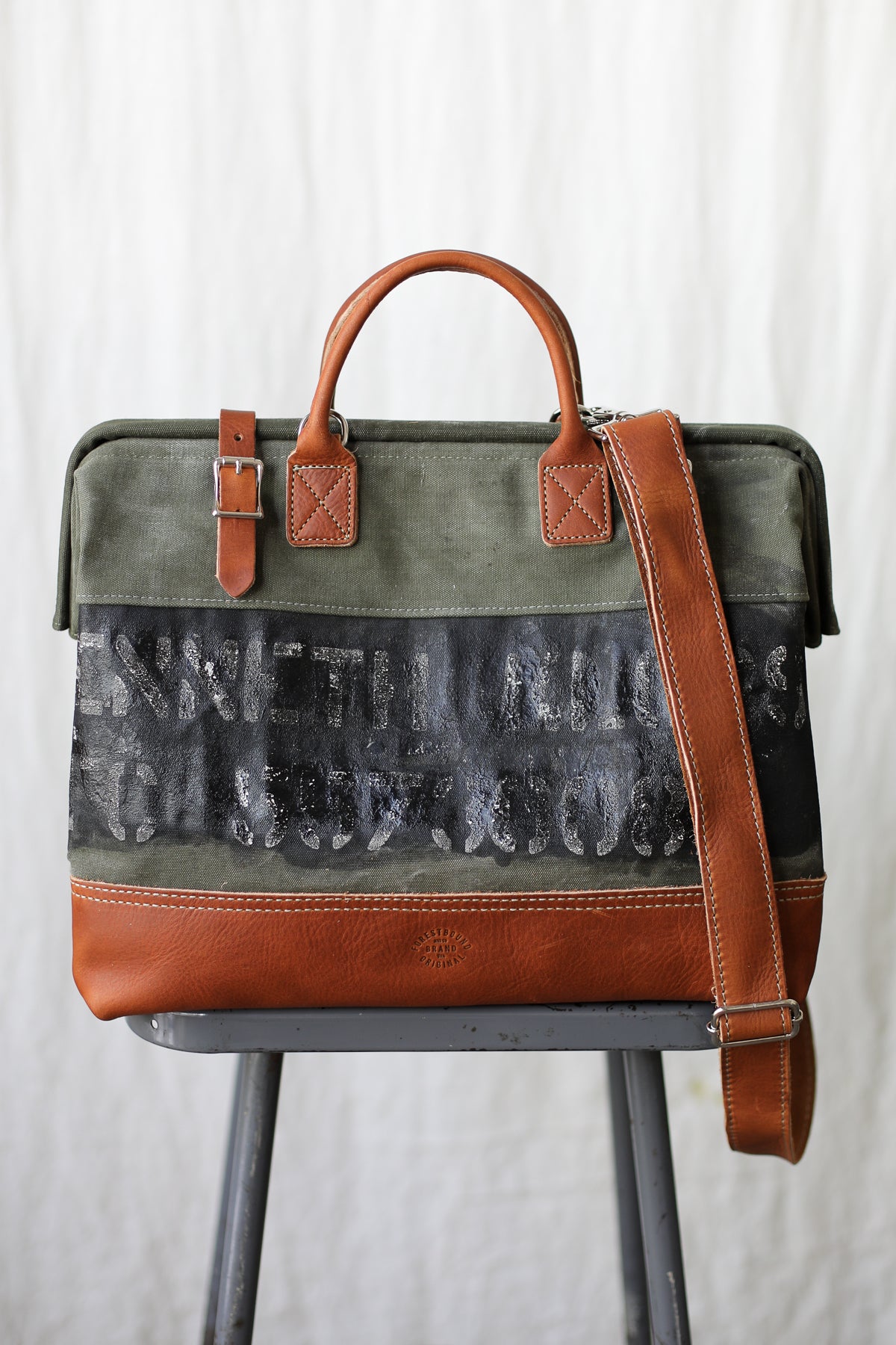 WWII era Salvaged Canvas Carryall