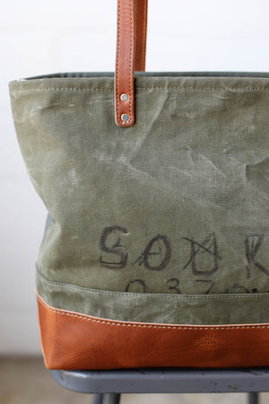 WWII era Salvaged Canvas Everyday Tote