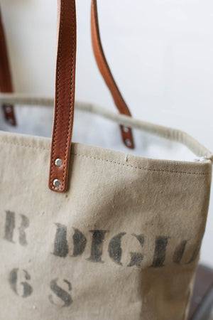 WWII era Salvaged Canvas Everyday Tote