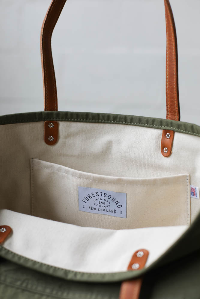 WWII era Salvaged Canvas Everyday Tote Bag