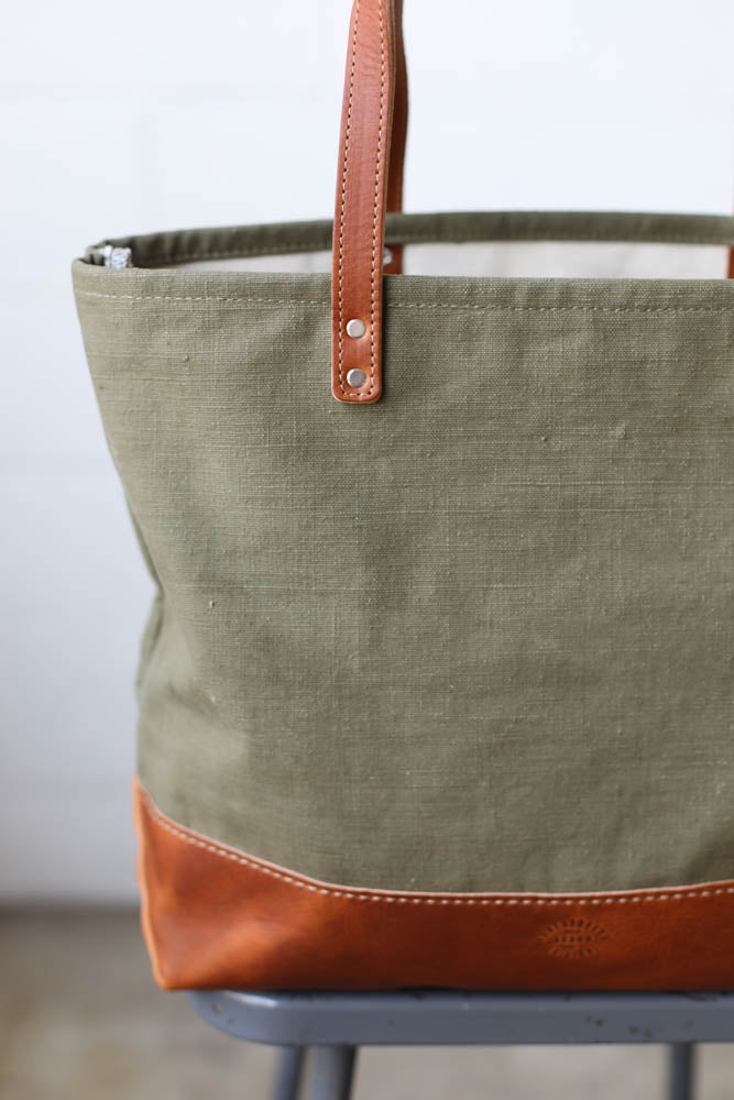 WWII era Salvaged Canvas Everyday Tote