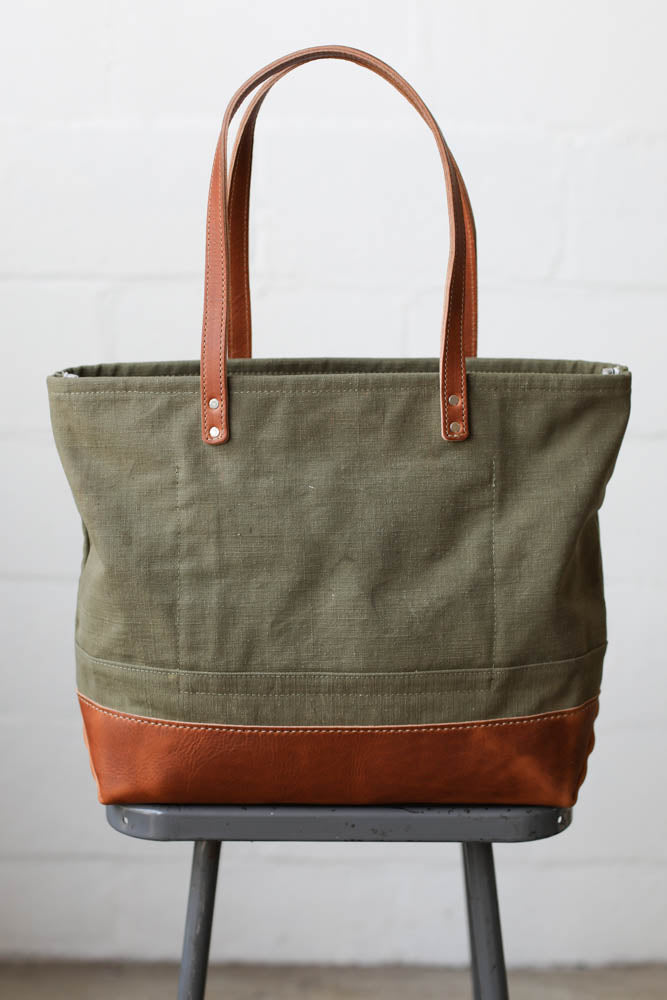 WWII era Salvaged Canvas Everyday Tote