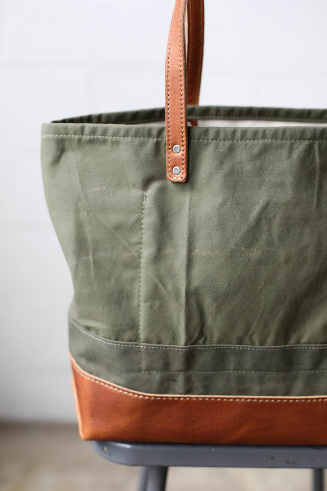 WWII era Salvaged Canvas Everyday Tote