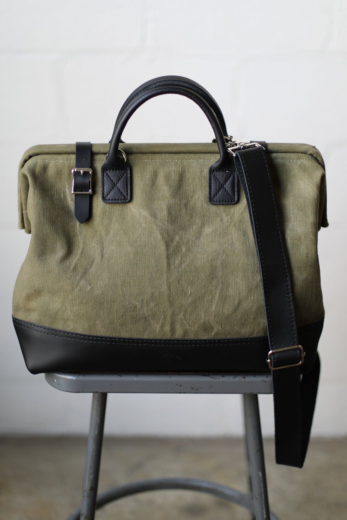 WWII era Salvaged Canvas Carryall