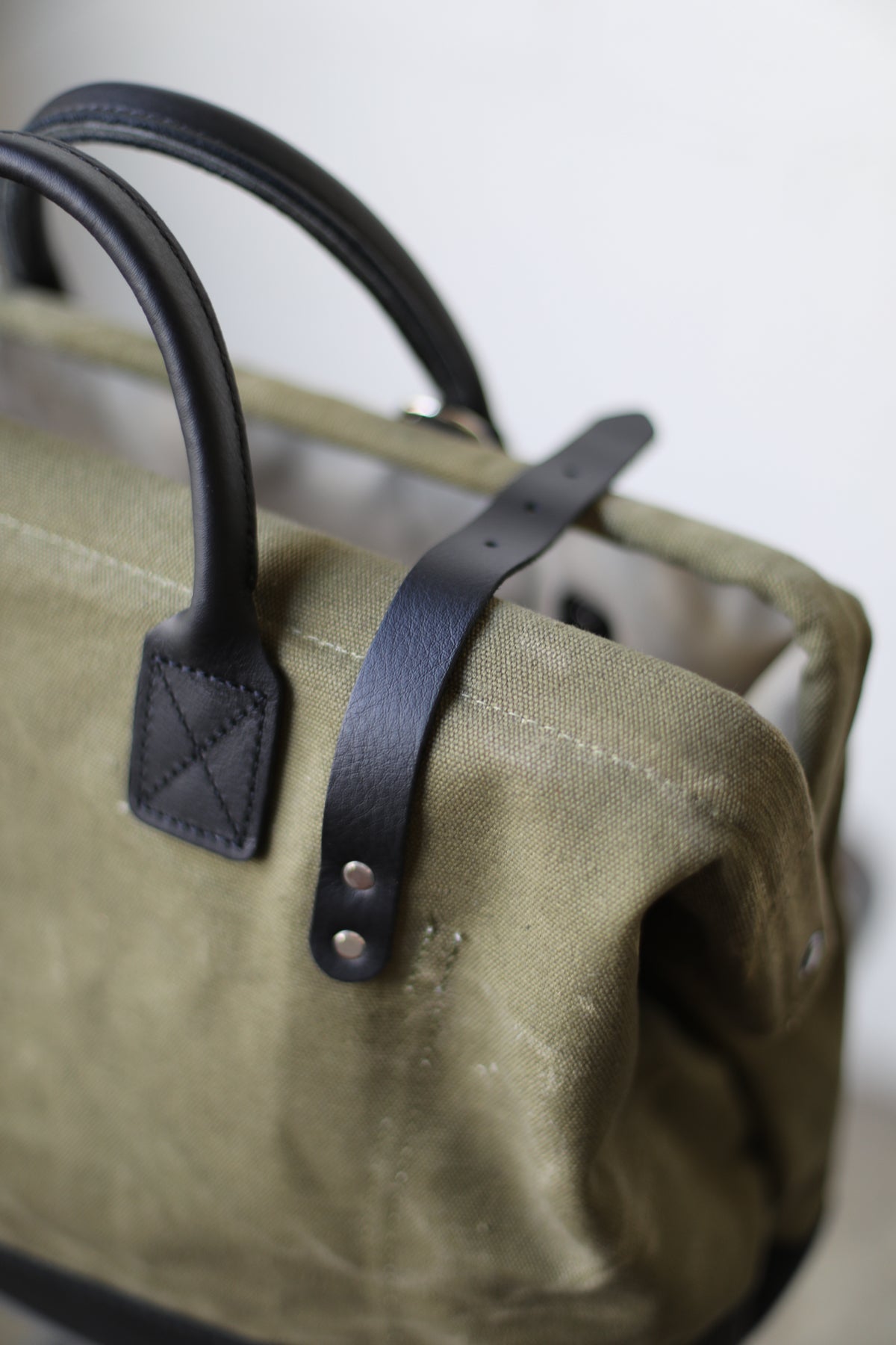 WWII era Salvaged Canvas Carryall