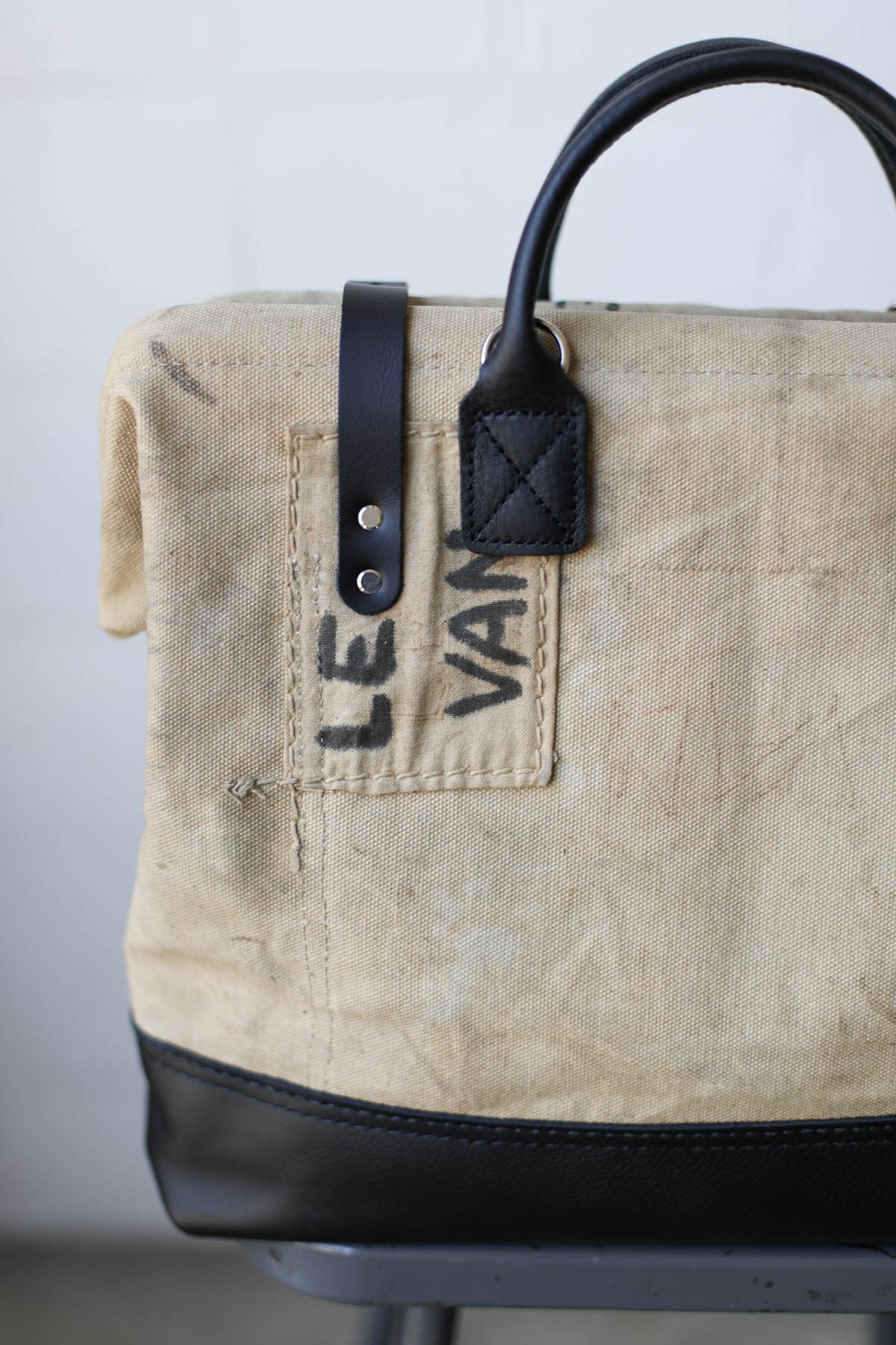 WWII era Salvaged Sea Bag Carryall