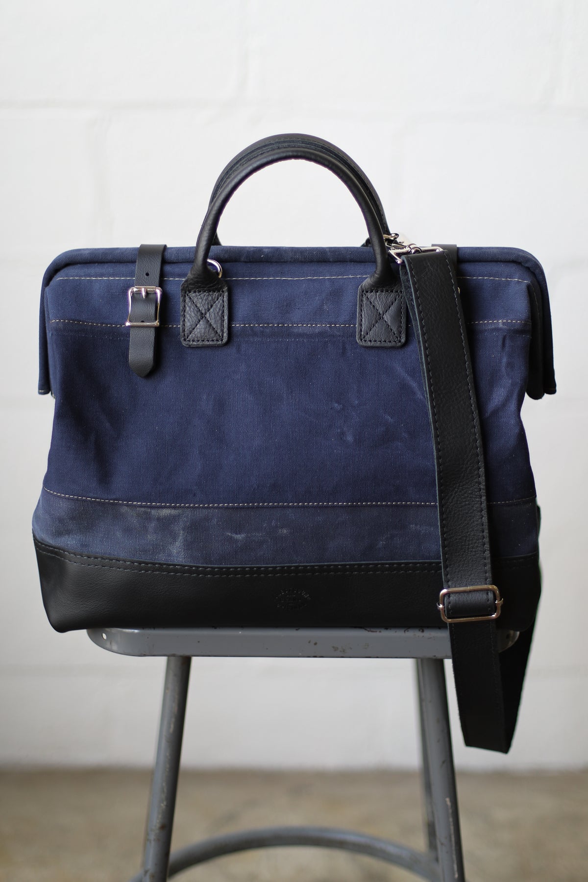 WWII era Salvaged Canvas Carryall