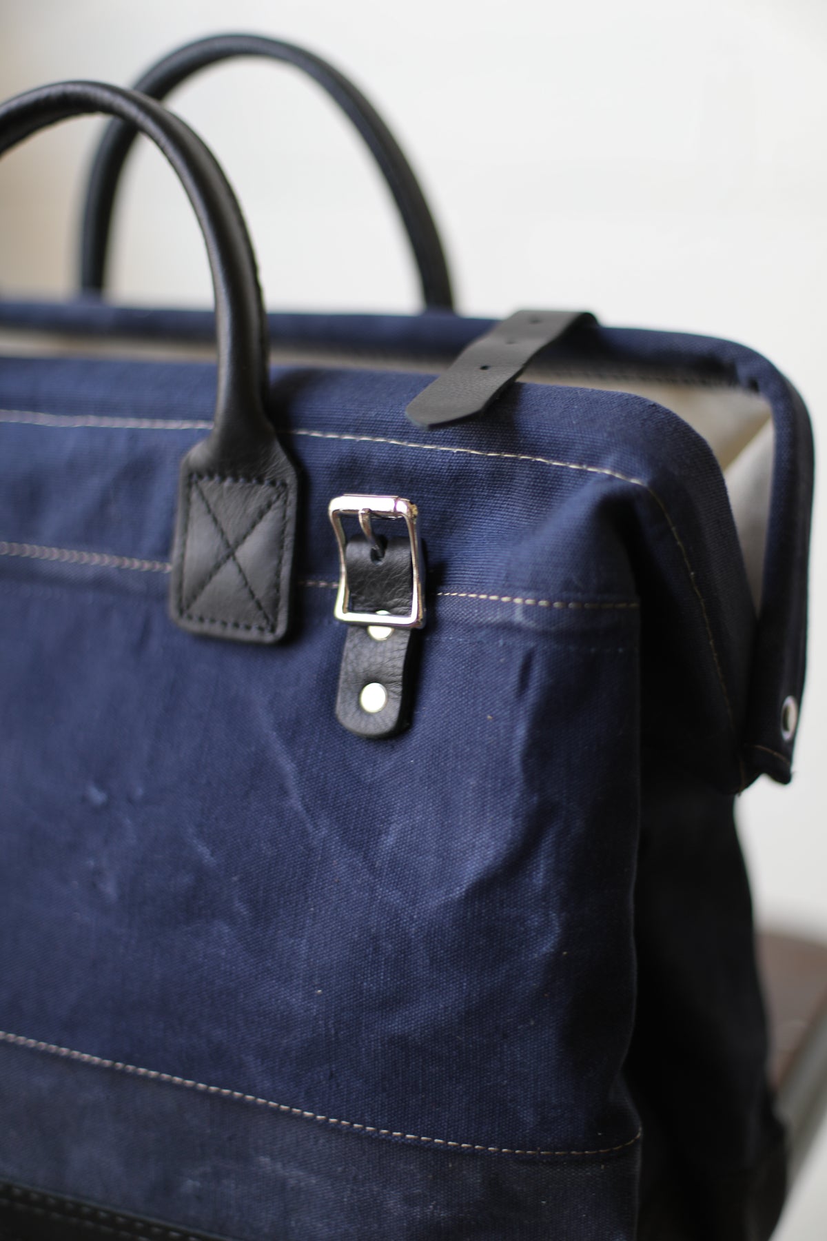 WWII era Salvaged Canvas Carryall