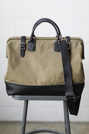 WWII era Salvaged Canvas Carryall