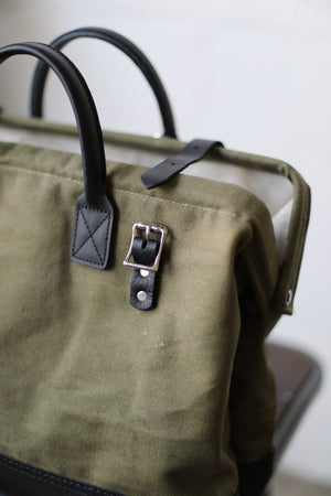WWII era Salvaged Canvas Carryall