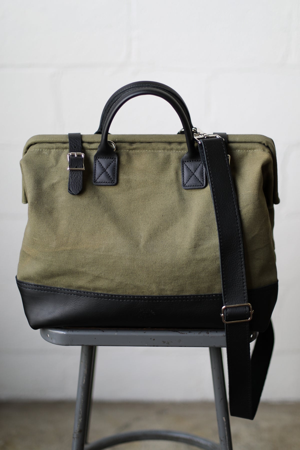 WWII era Salvaged Canvas Carryall