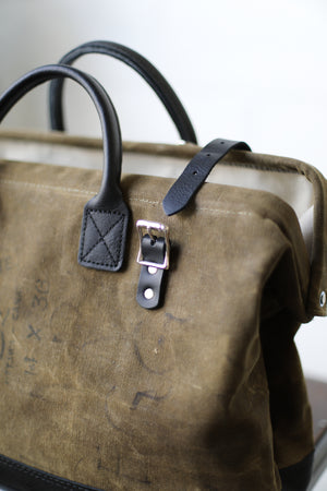 1930's era Salvaged Canvas Carryall