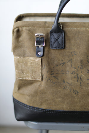 1930's era Salvaged Canvas Carryall