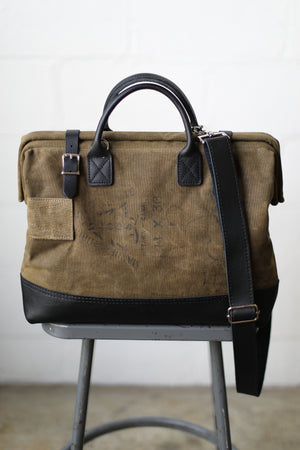 1930's era Salvaged Canvas Carryall