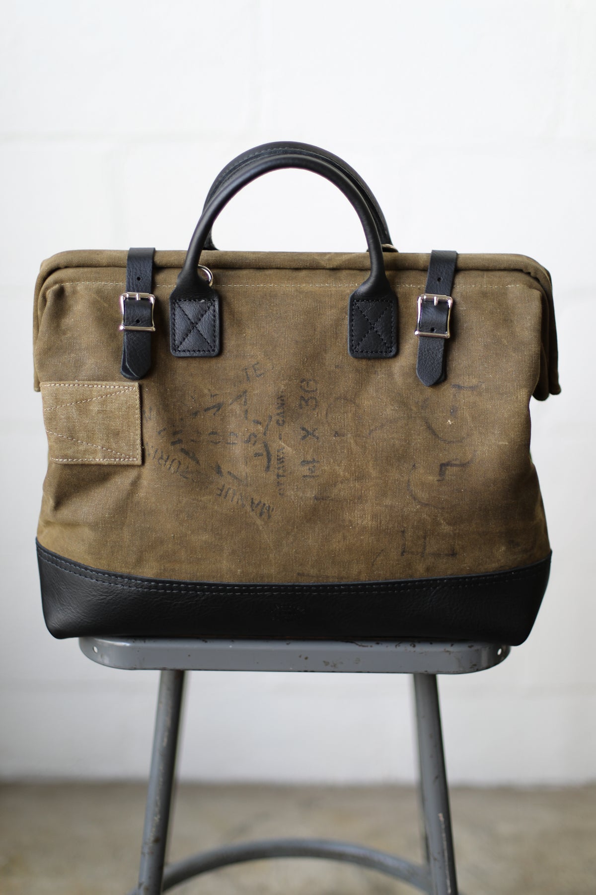 1930's era Salvaged Canvas Carryall
