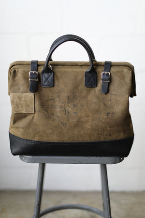 1930's era Salvaged Canvas Carryall