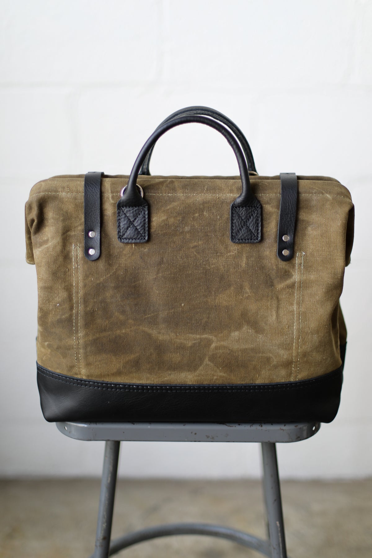 1930's era Salvaged Canvas Carryall
