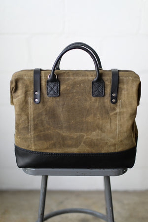 1930's era Salvaged Canvas Carryall
