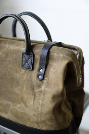 1930's era Salvaged Canvas Carryall