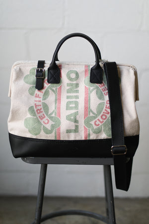 1950's era Salvaged Feedsack Carryall