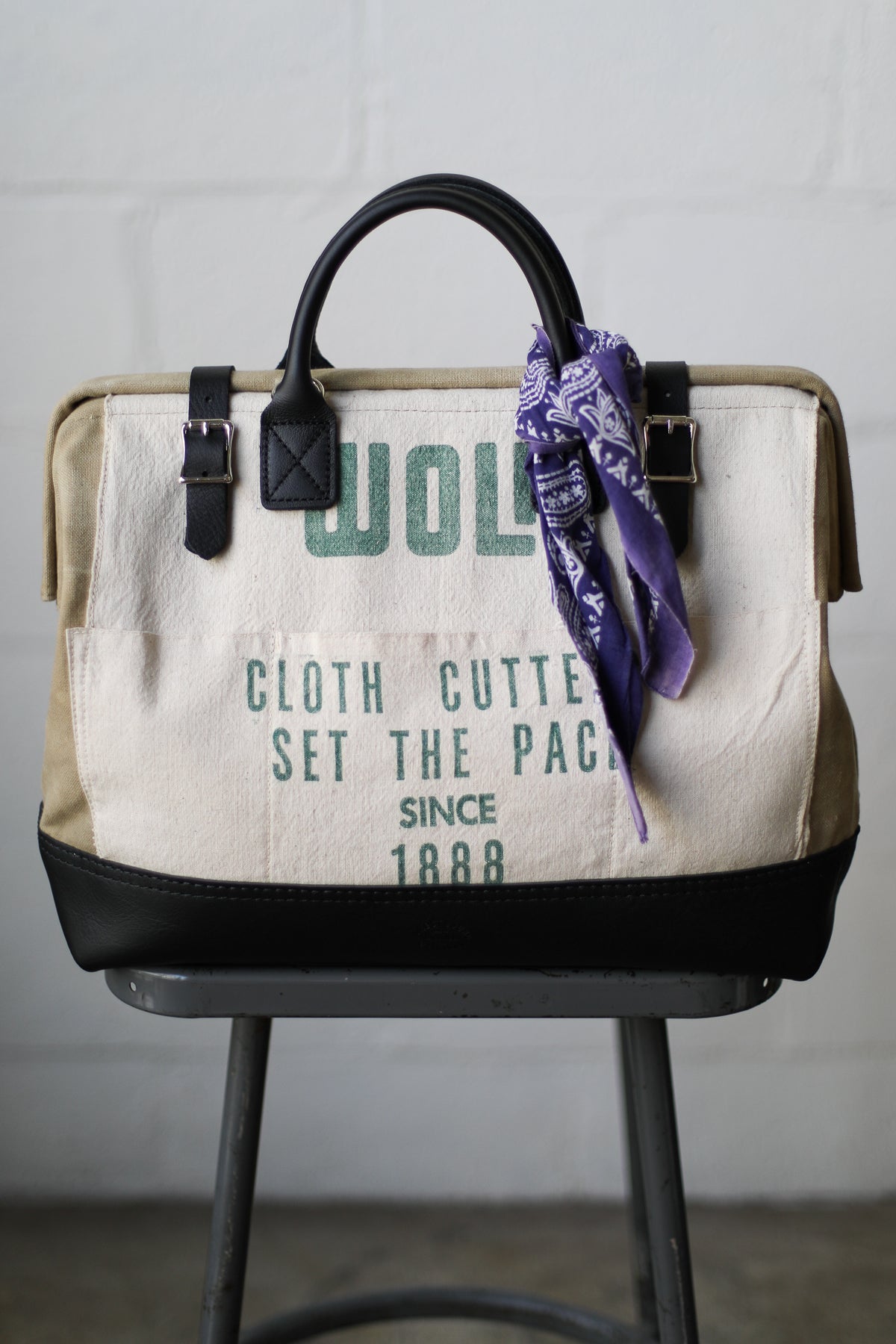 1940's era Salvaged Canvas & Work Apron Carryall