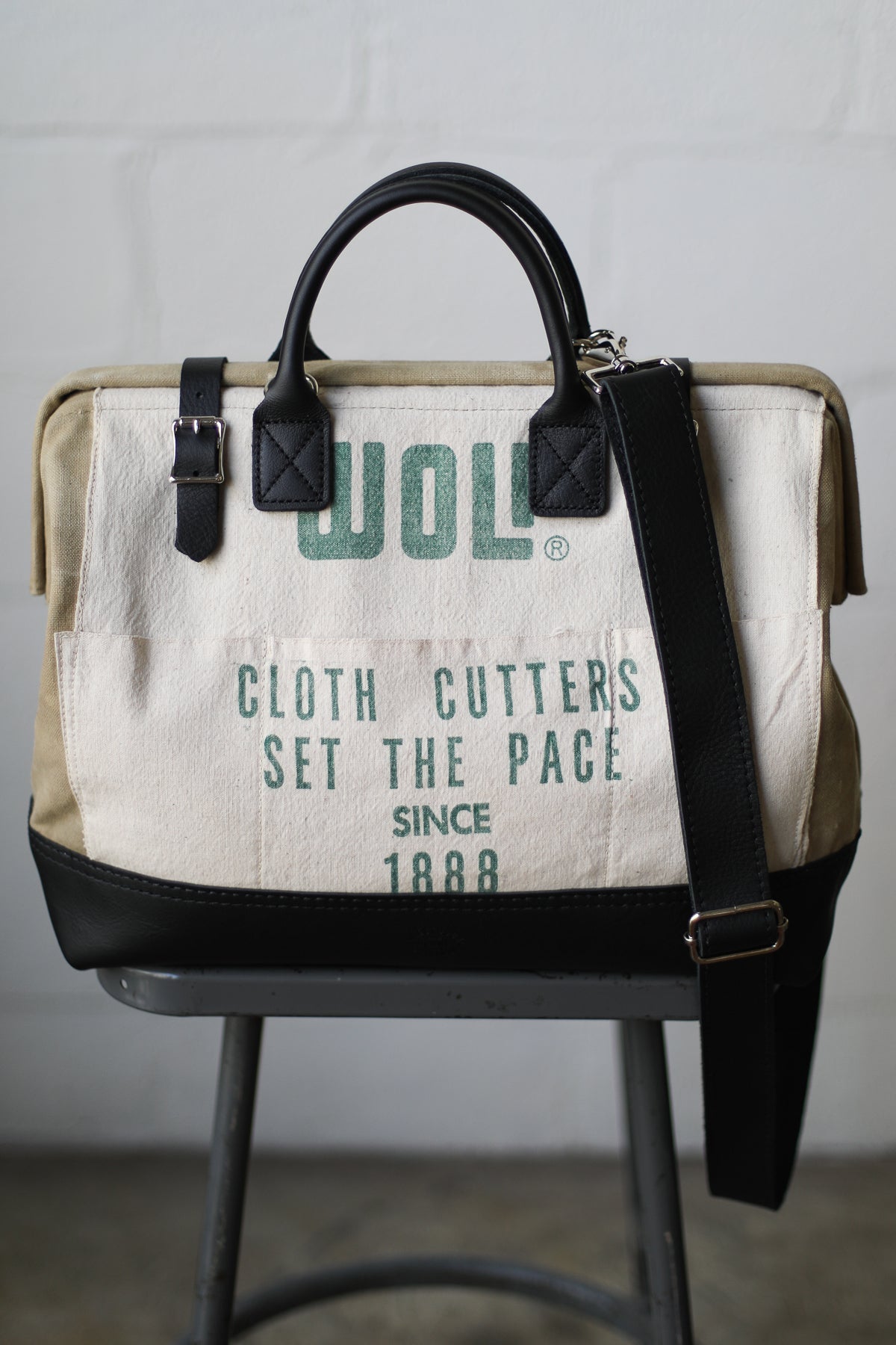 1940's era Salvaged Canvas & Work Apron Carryall