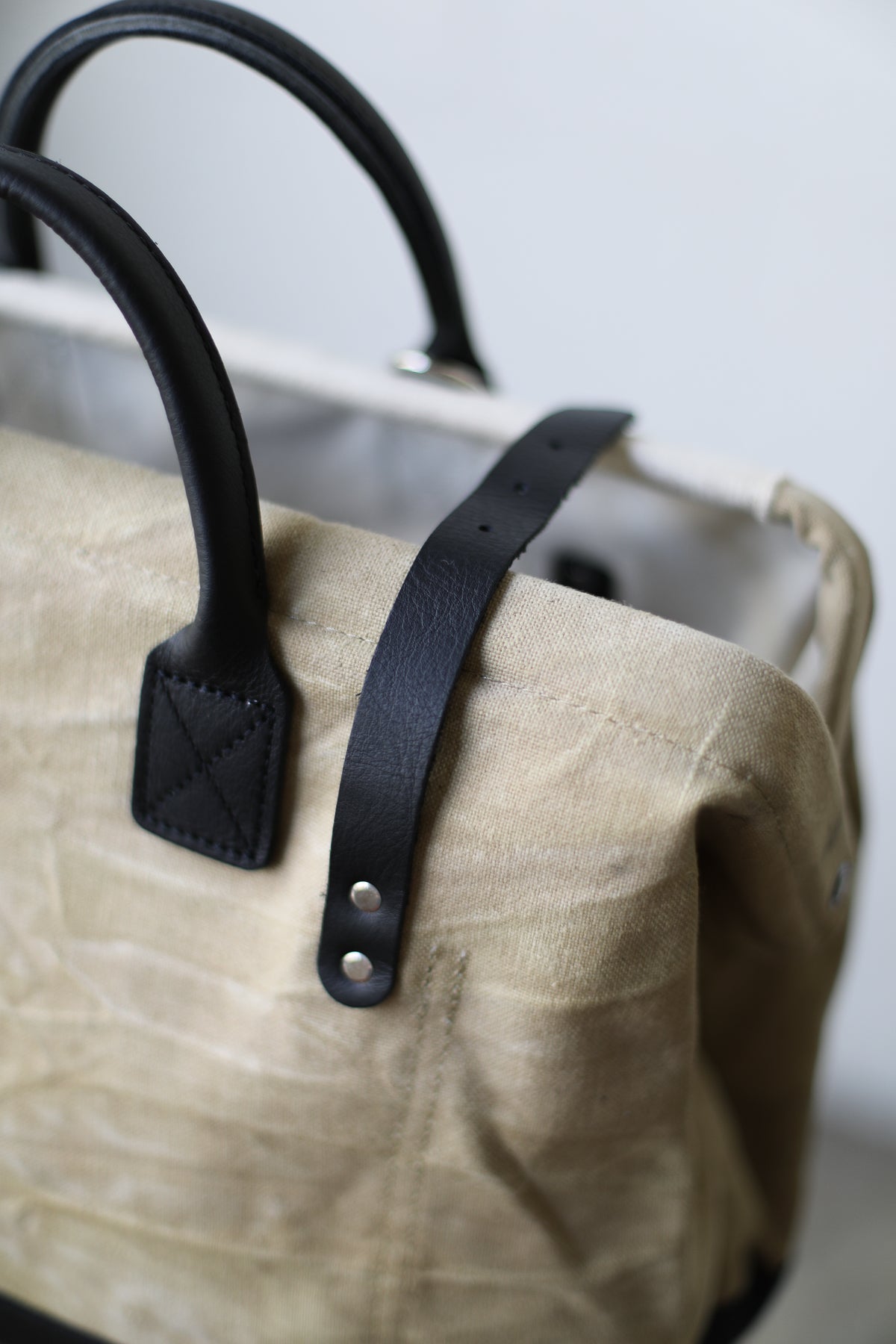 1940's era Salvaged Canvas & Work Apron Carryall