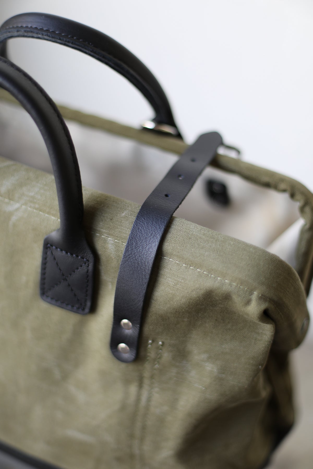 WWII era Salvaged Canvas Carryall