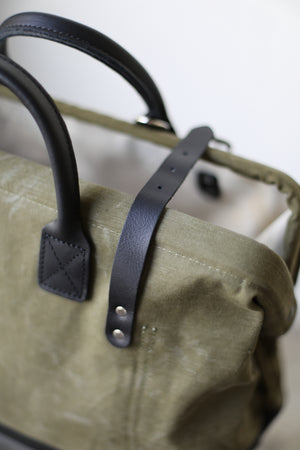 WWII era Salvaged Canvas Carryall