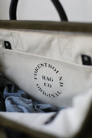 WWII era Salvaged Canvas Carryall
