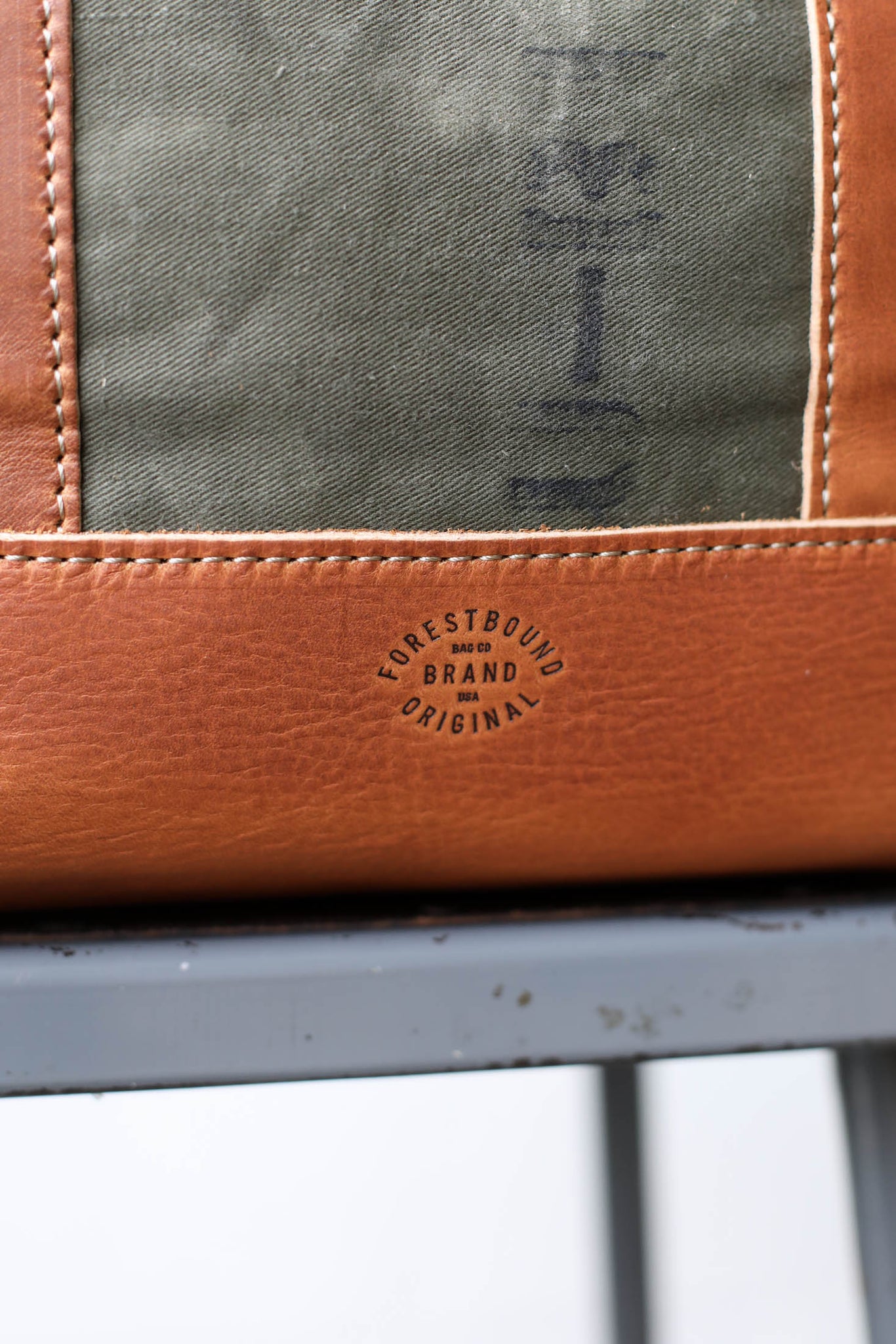 WWII era Salvaged Canvas Tote Bag